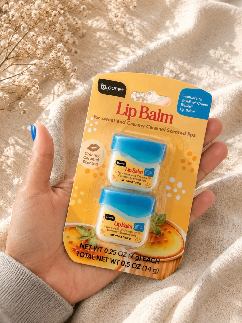 b Pure Caramel Lip Balm